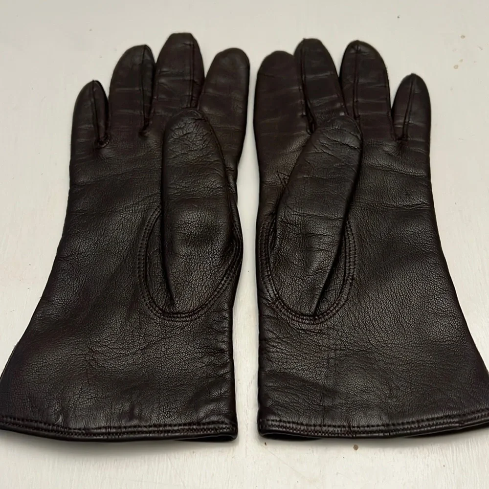 Grandoe Handstitched Italian Leather Women’s Gloves Size 6.5